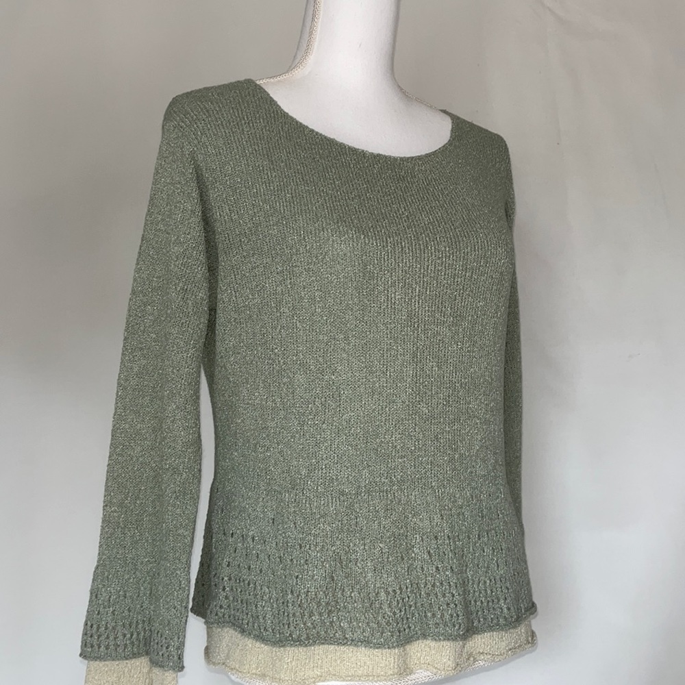 Norma & Hyla Chicago HandLoomed Knitted Nylon and Viscose Pullover Sweater